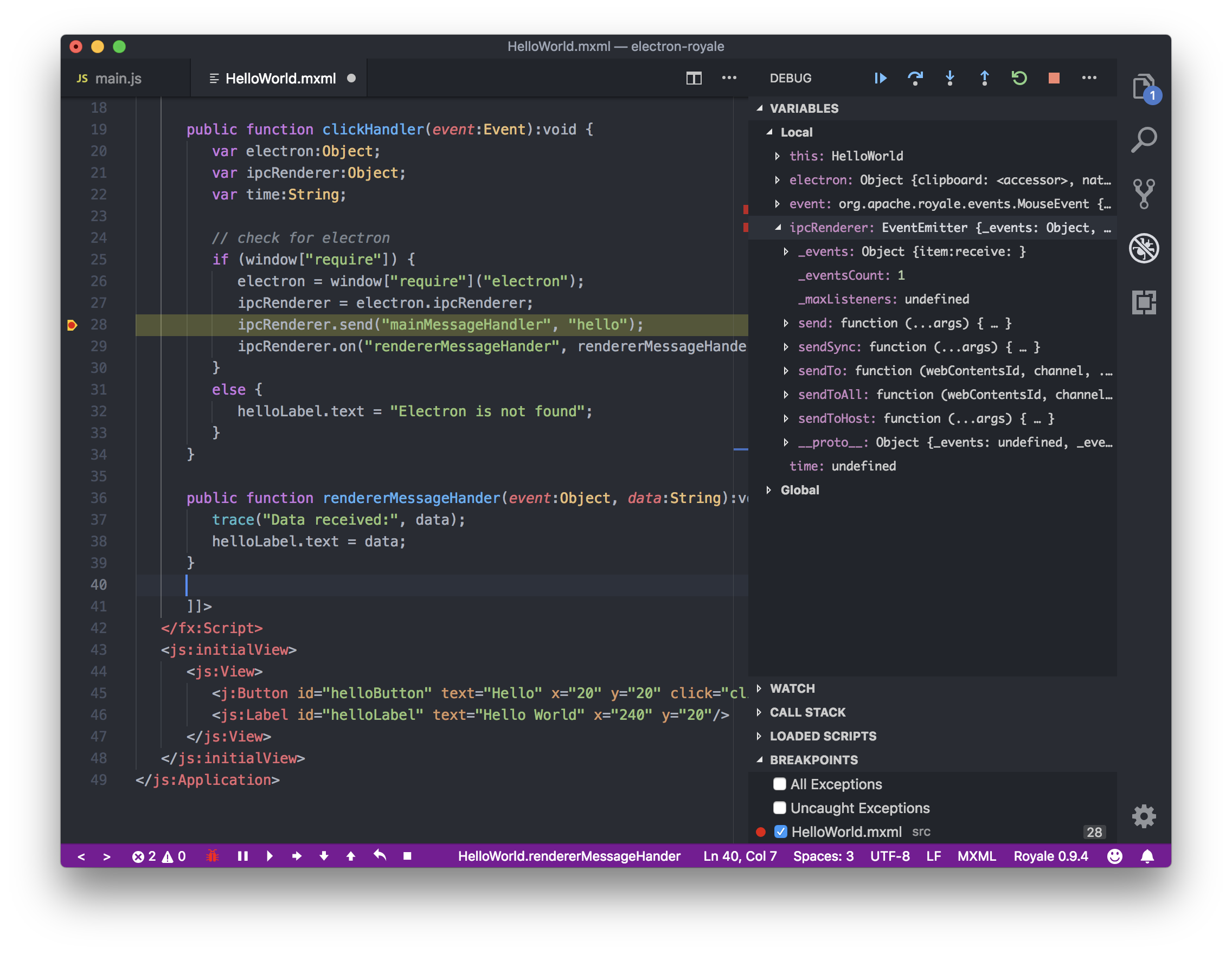 Debug Hello World