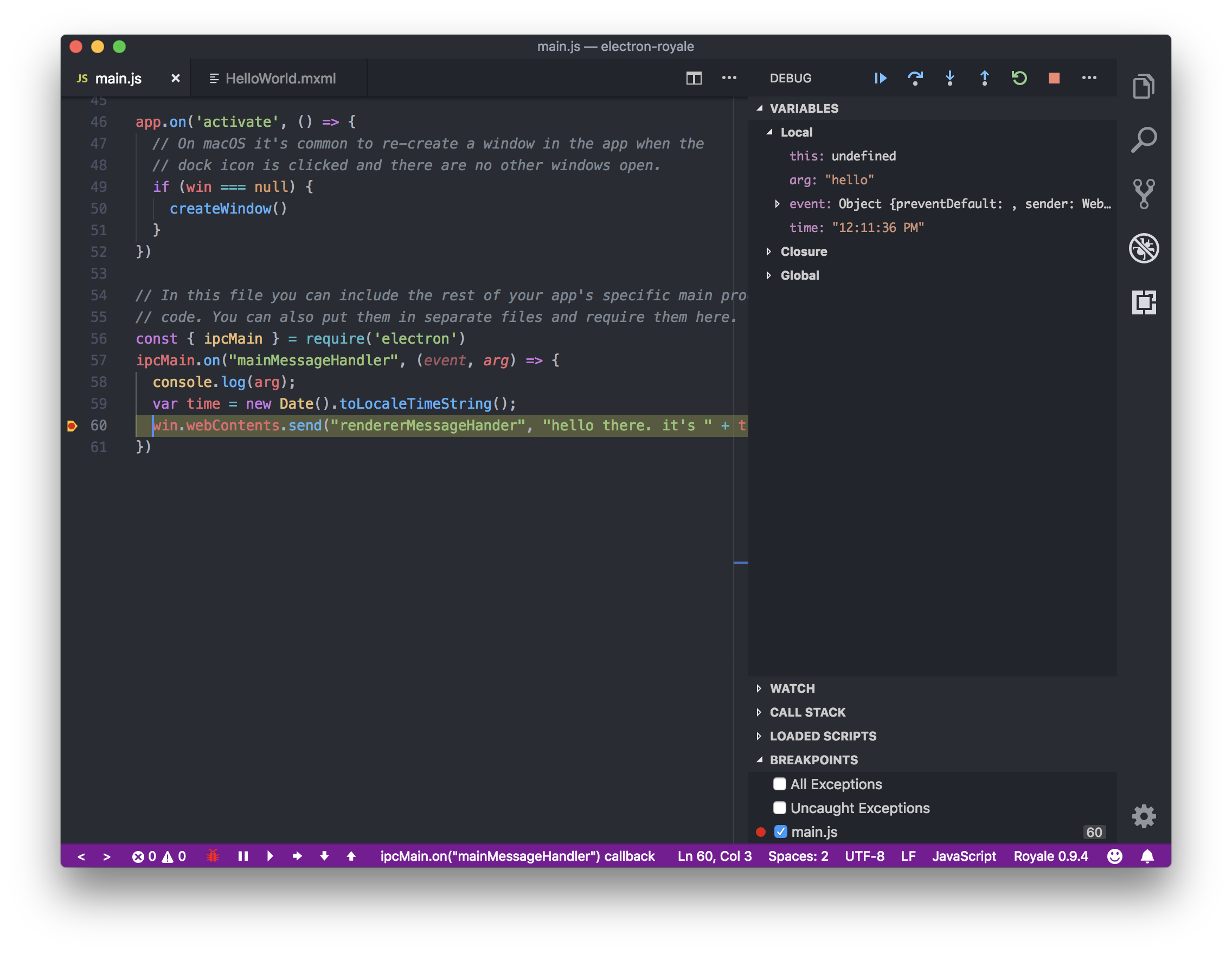 Debug Main